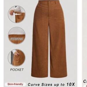 Women's Brown Wide-Leg Pants